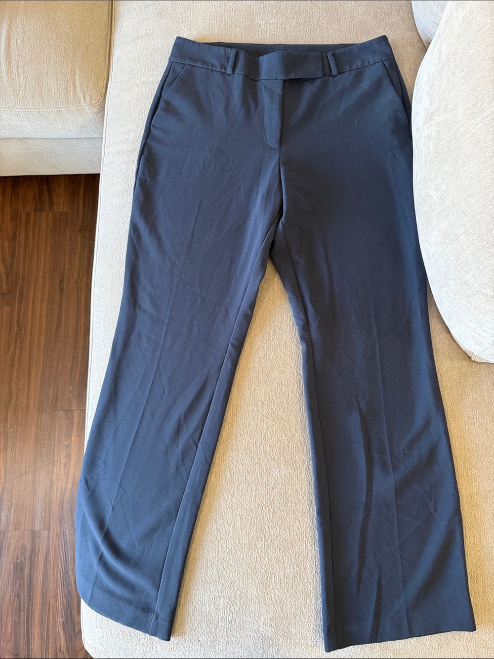 Ann Taylor Navy Straight-Leg Dress Trousers